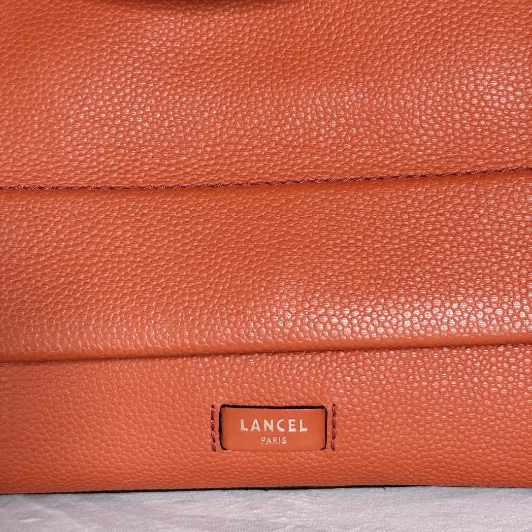 LANCEL - NINON S - CUIR GRAINÉ TERRACOTTA