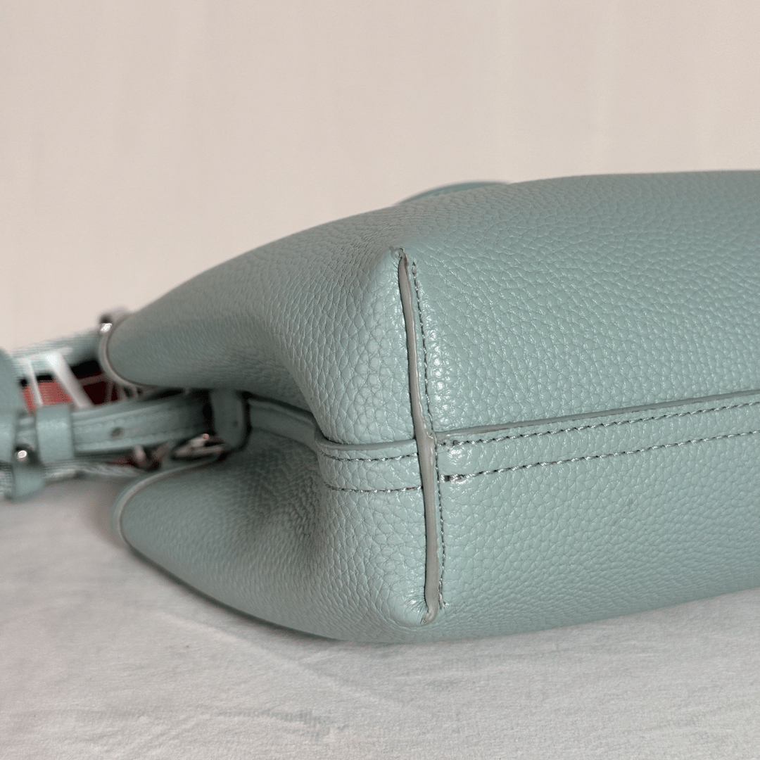 EMPORIO ARMANI - MY EA MINI - CUIR GRAINE BLEU CELADON
