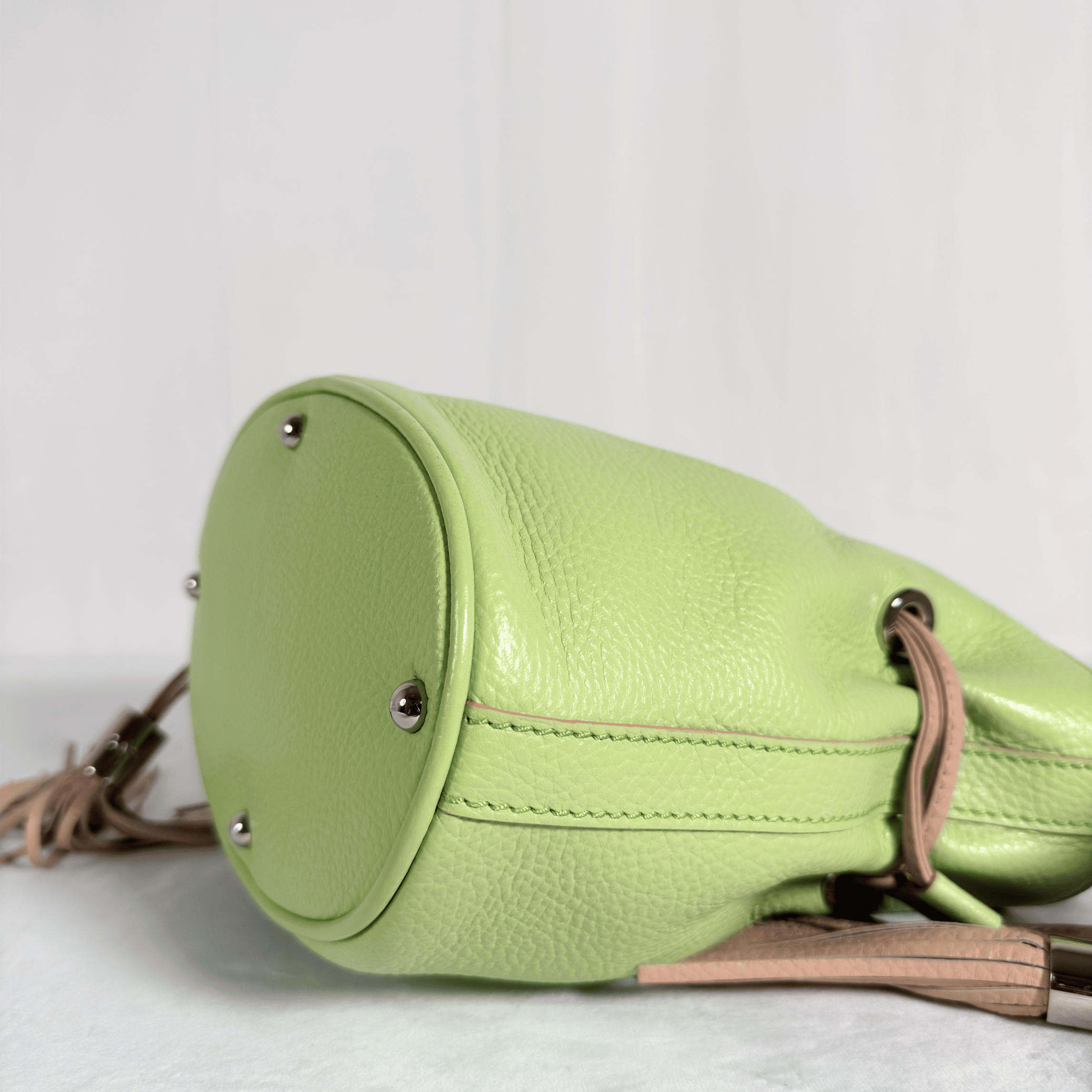 SAC SEAU LANCEL PREMIER FLIRT S - EDITION LIMITEE PYTHON BICOLORE VERT/NUDE