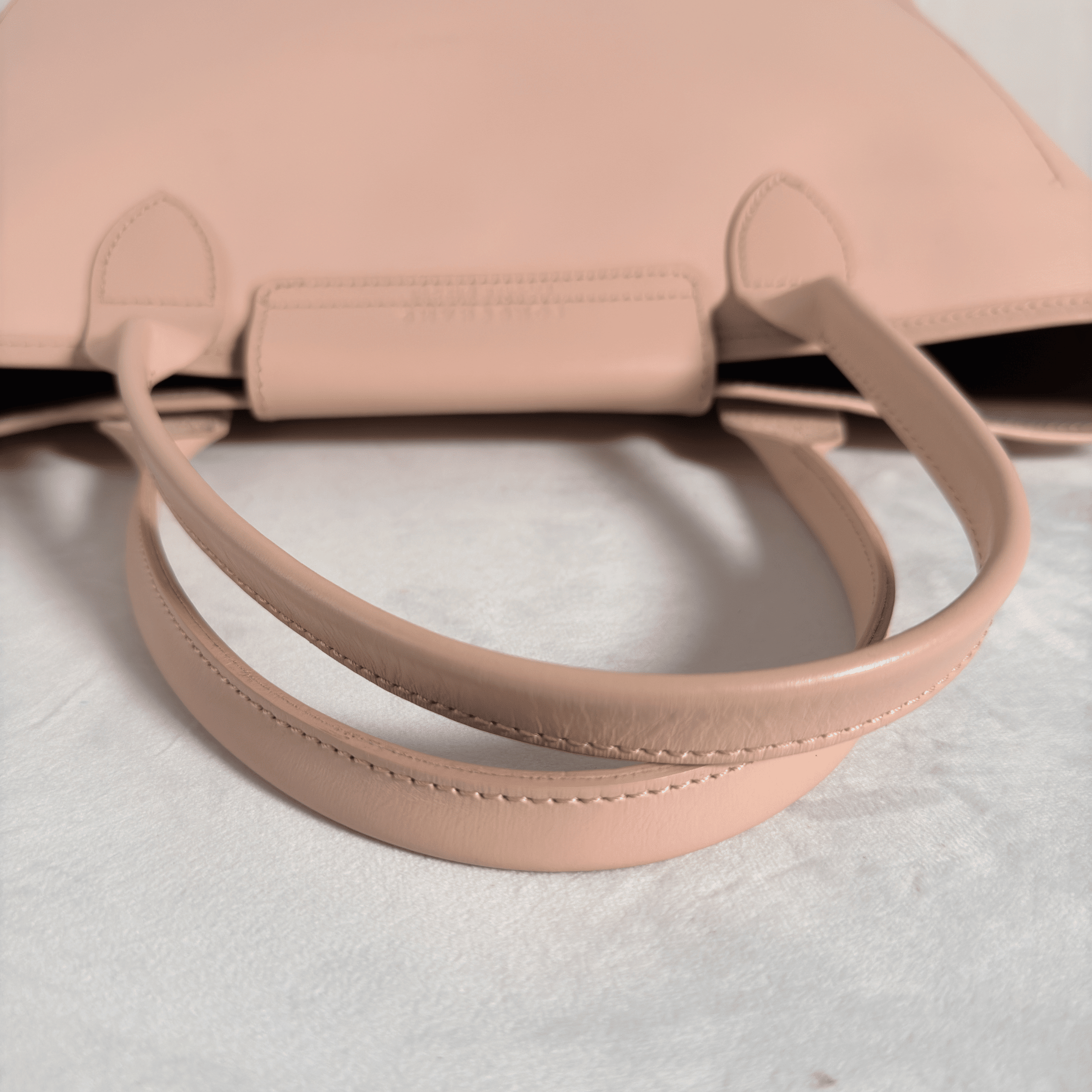 SAC CABAS LONGCHAMP LE PLIAGE CUIR - ROSE POUDRE - La Belle Boutique