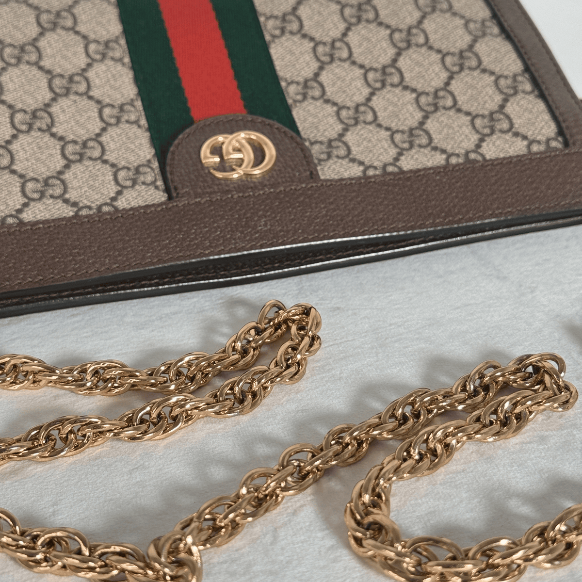 GUCCI - POCHETTE OPHIDIA A CHAINE MEDIUM - TOILE GG SUPREME