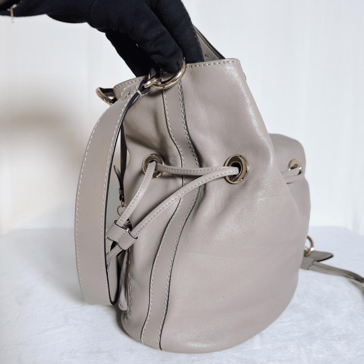 LANCEL - PREMIER FLIRT M - CUIR LISSE GRIS