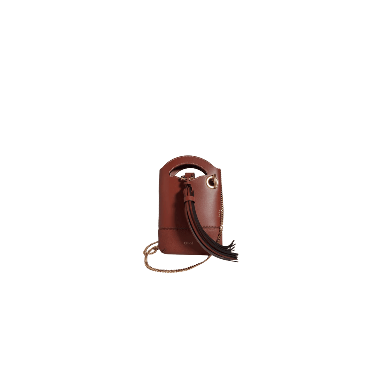 CHLOE - ICONS BUCKET BAG MINI - BROWN LEATHER