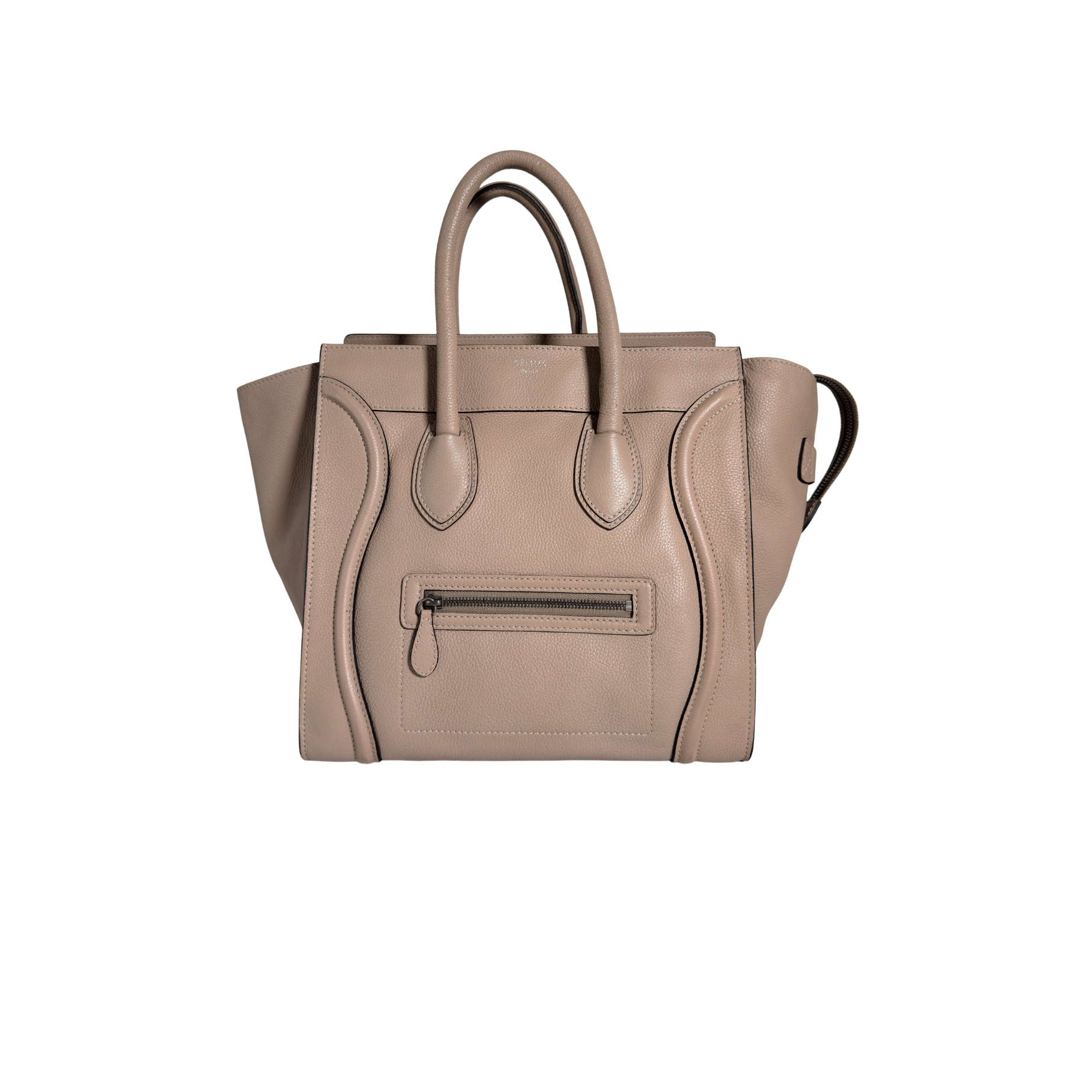 SAC A MAIN CELINE LUGGAGE MINI - CUIR GRAINE TAUPE