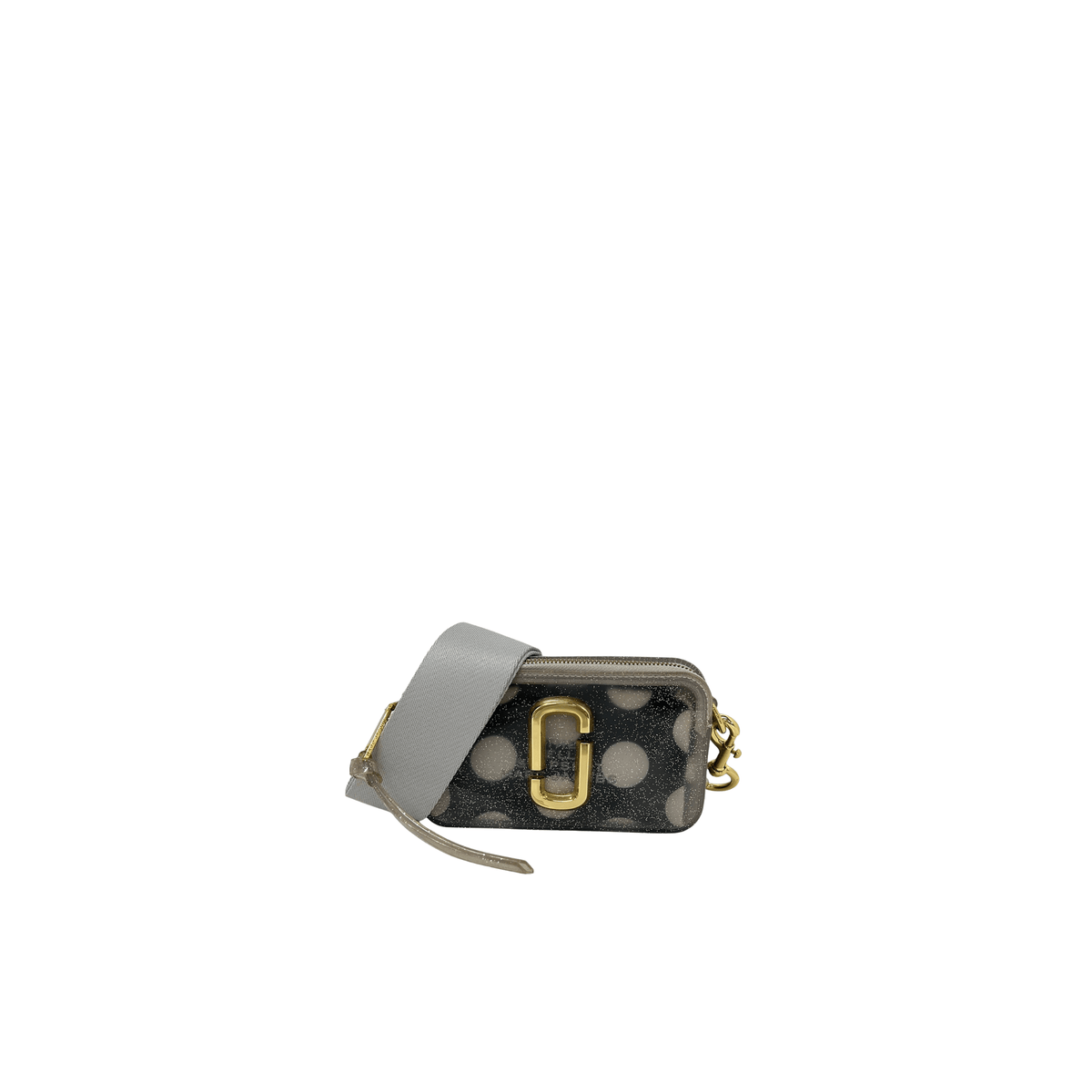 MARC JACOBS - THE JELLY SNAPSHOT - GRIS PAILLETÉ TRANSPARENT - 2 BANDOULIÈRES