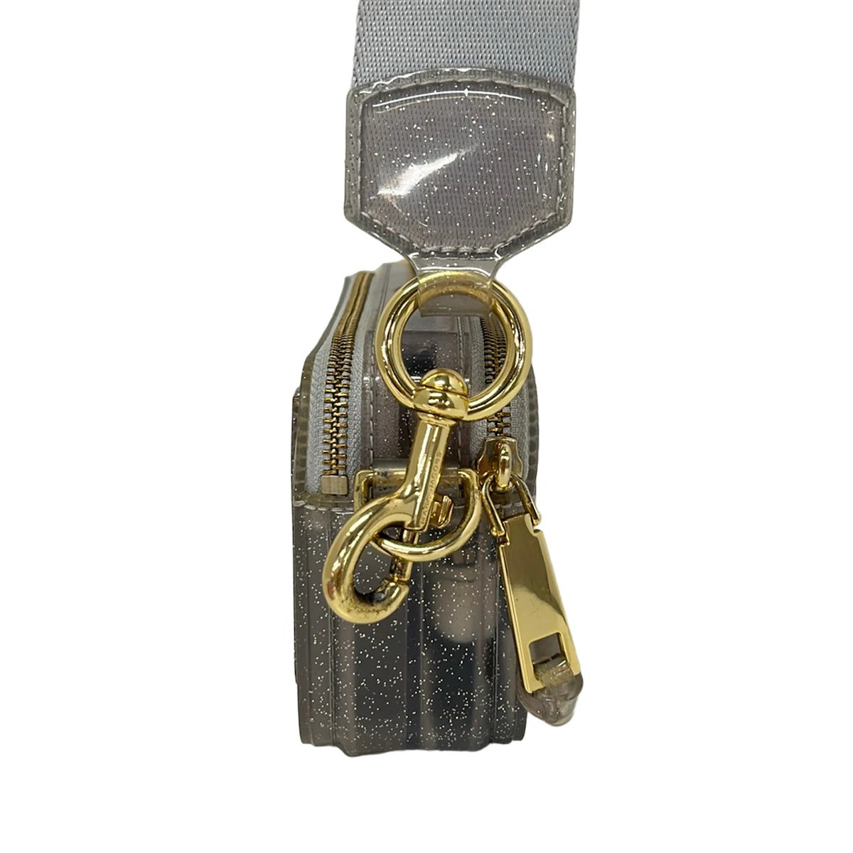 MARC JACOBS - THE JELLY SNAPSHOT - GRIS PAILLETÉ TRANSPARENT - 2 BANDOULIÈRES