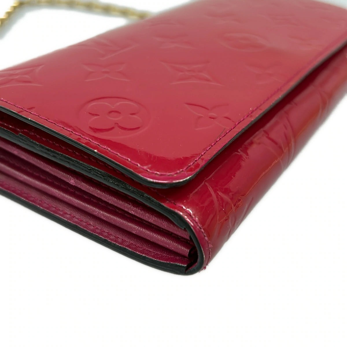LOUIS VUITTON - Wallet on chain Sarah  Monogram Vernis M90087 Rose Indian