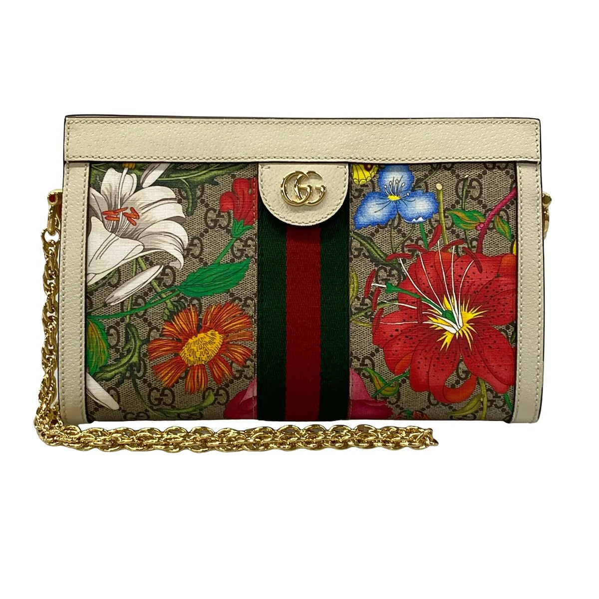 GUCCI - POCHETTE OPHIDIA GG FLORA - TOILE GG SUPREME IMPRIME FLORAL