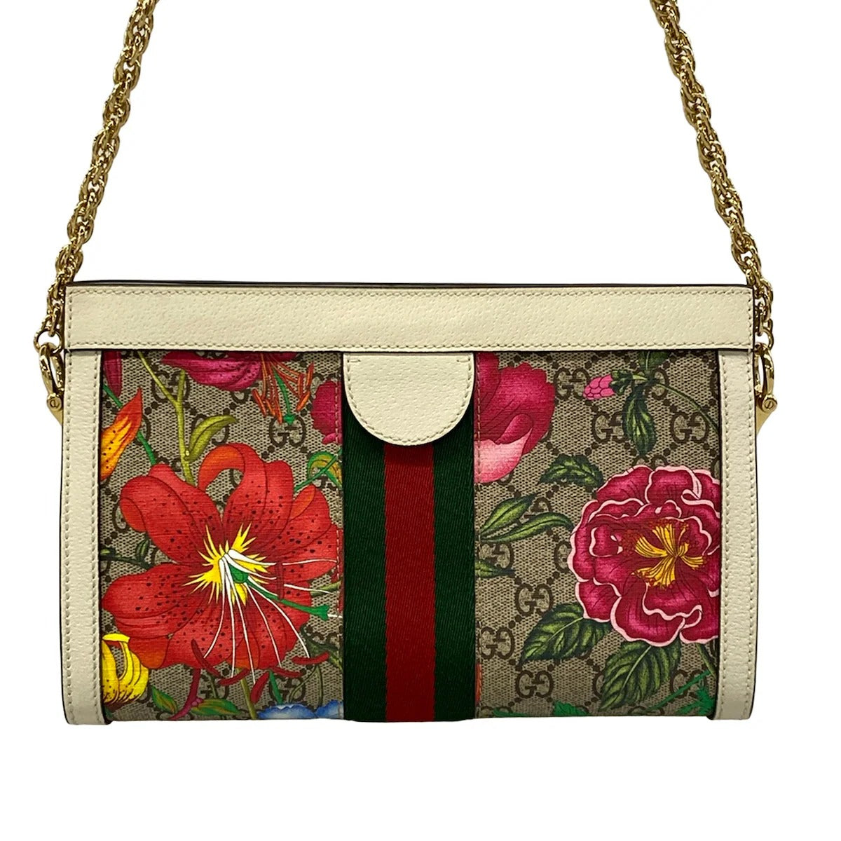 GUCCI - POCHETTE OPHIDIA GG FLORA - TOILE GG SUPREME IMPRIME FLORAL