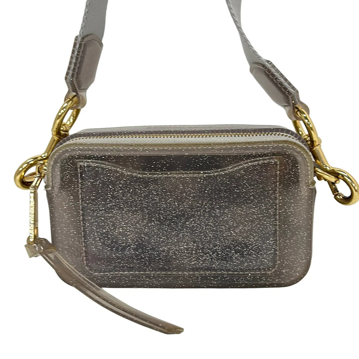 MARC JACOBS - THE JELLY SNAPSHOT - GRIS PAILLETÉ TRANSPARENT - 2 BANDOULIÈRES