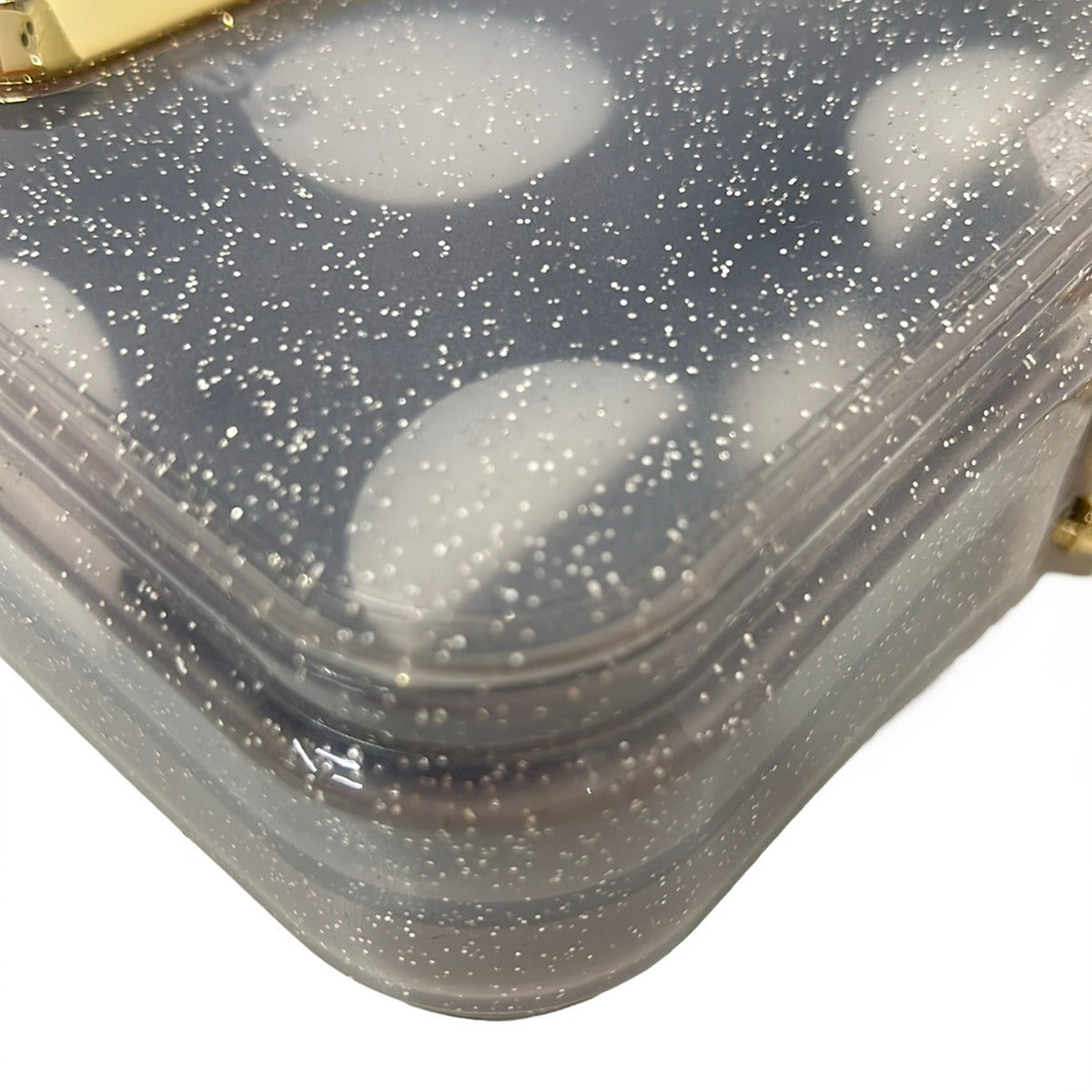 MARC JACOBS - THE JELLY SNAPSHOT - GRIS PAILLETÉ TRANSPARENT - 2 BANDOULIÈRES
