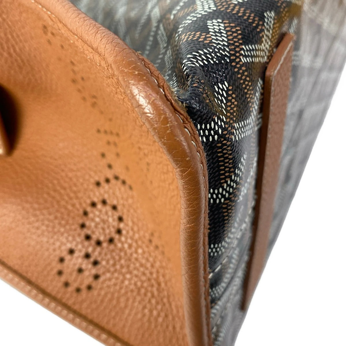GOYARD - HARDI PM - TOILE GOYARDINE NOIRE CUIR CAMEL