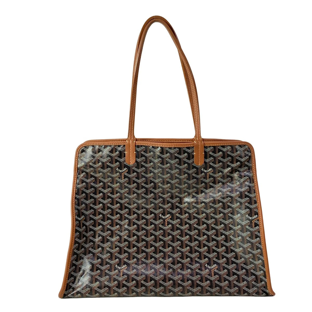 GOYARD - HARDI PM - TOILE GOYARDINE NOIRE CUIR CAMEL