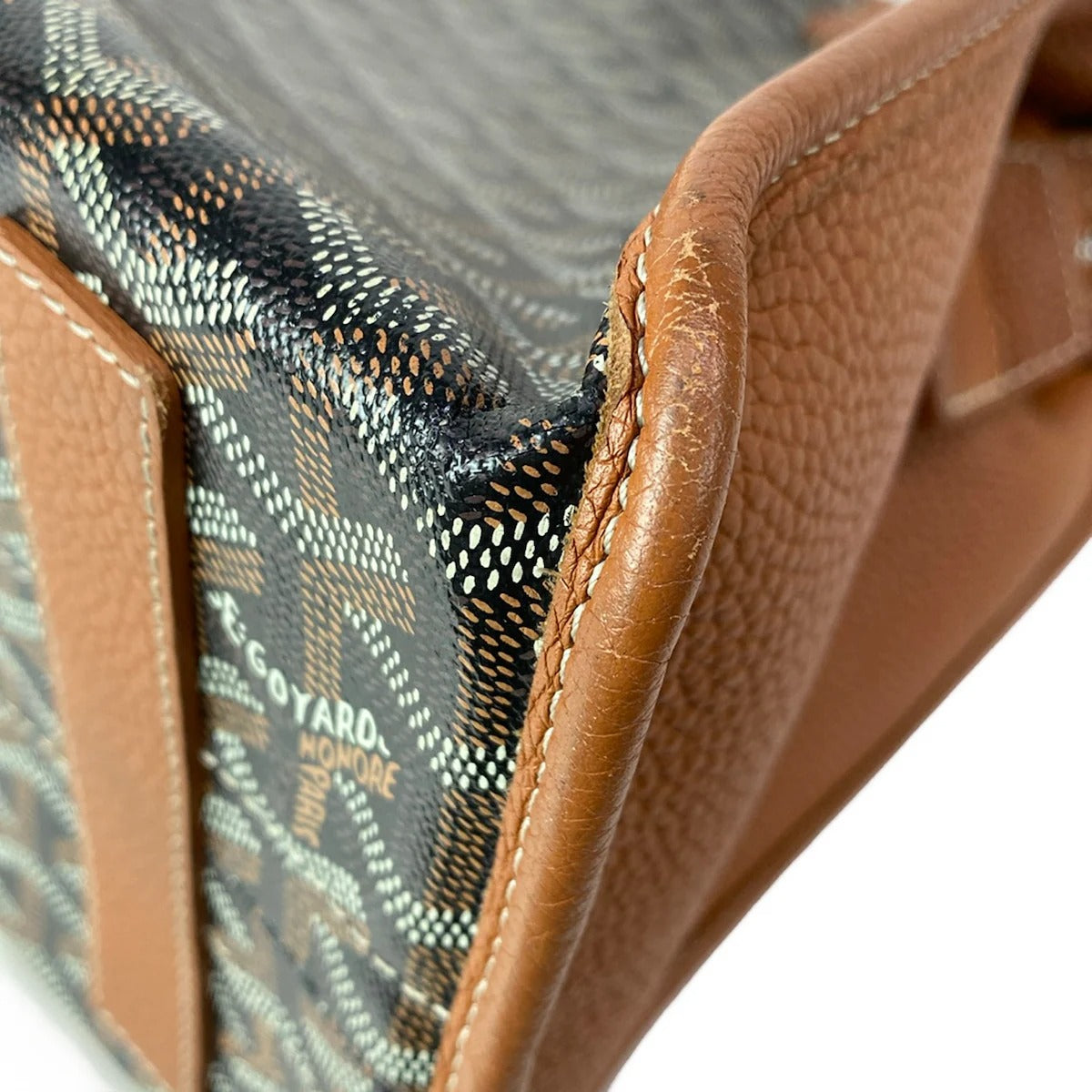 GOYARD - HARDI PM - TOILE GOYARDINE NOIRE CUIR CAMEL
