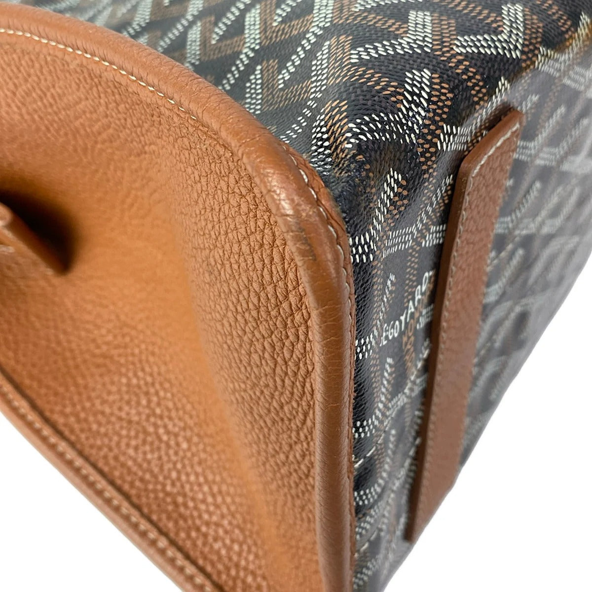 GOYARD - HARDI PM - TOILE GOYARDINE NOIRE CUIR CAMEL