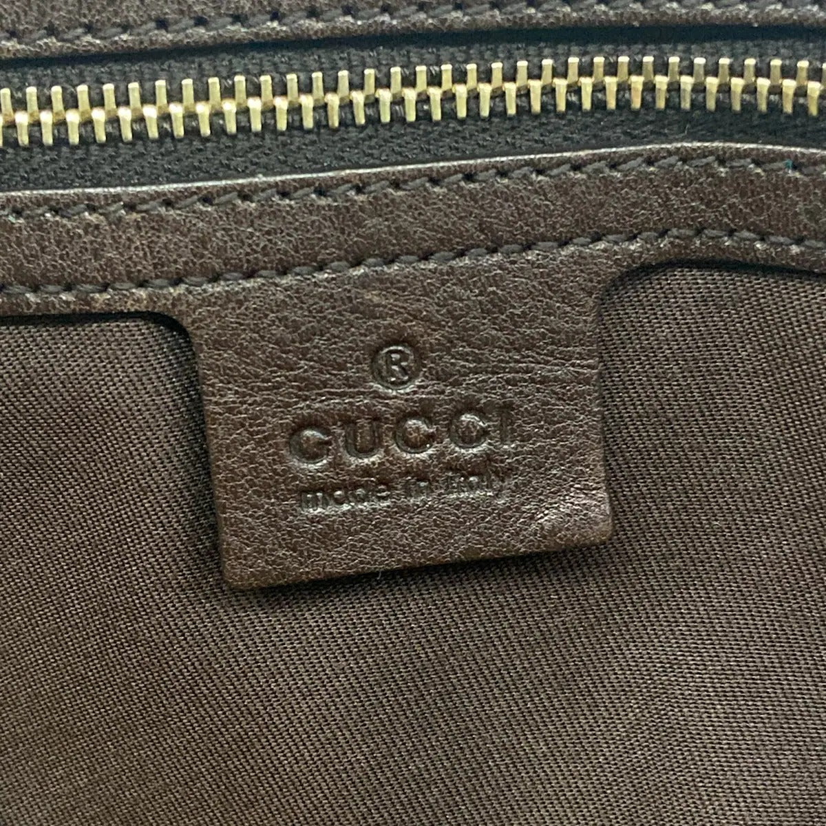 GUCCI - CHARLOTTE - TOILE GG BEIGE ET CUIR MARRON