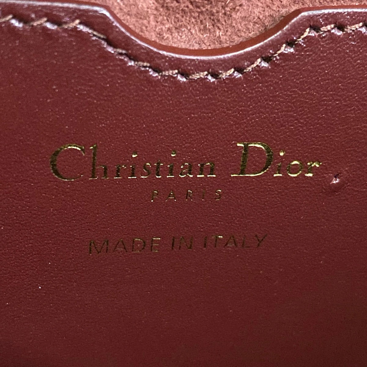 DIOR - BOBBY MEDIUM - CUIR BOX CALF BORDEAUX