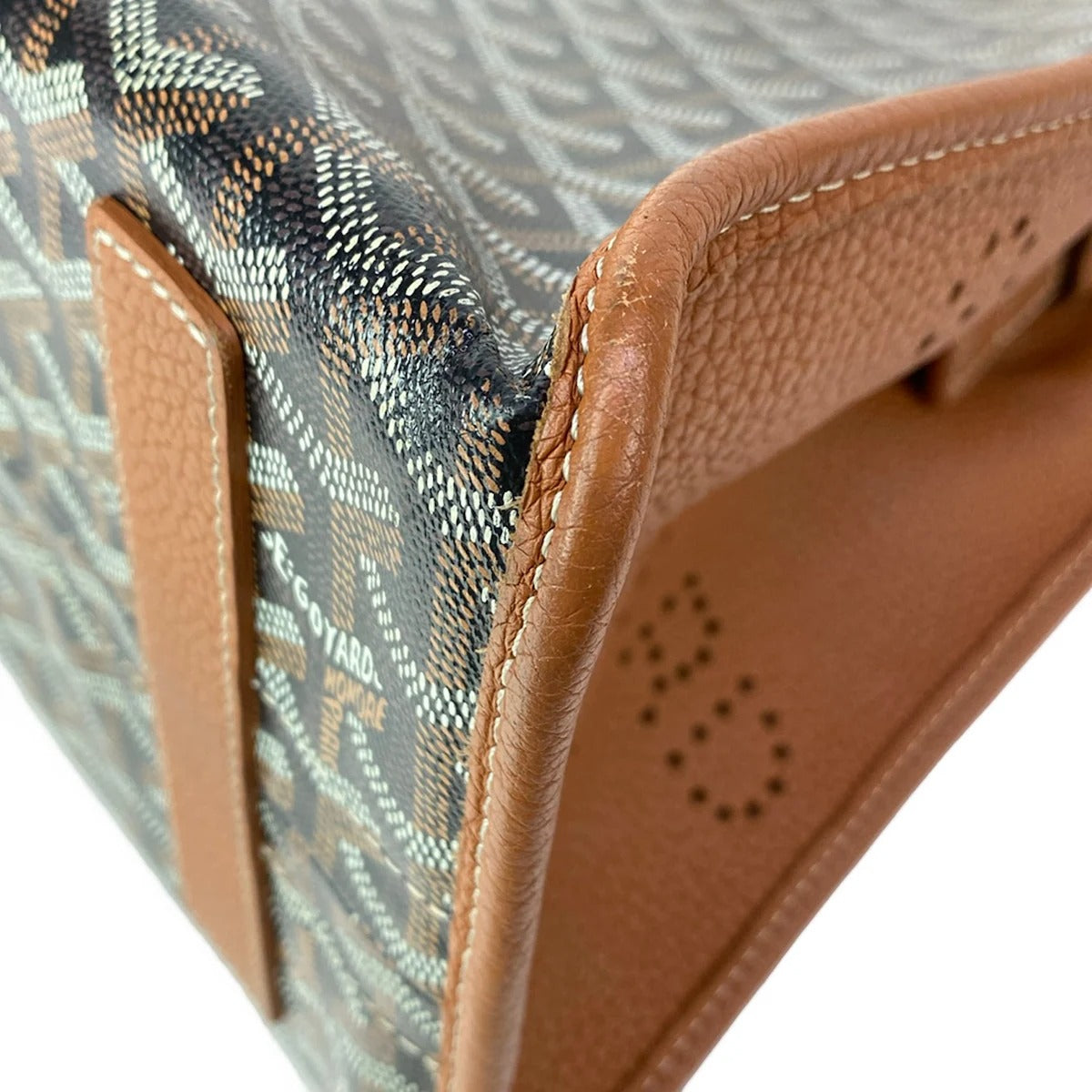 GOYARD - HARDI PM - TOILE GOYARDINE NOIRE CUIR CAMEL