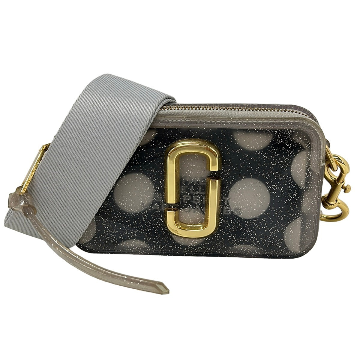 MARC JACOBS - THE JELLY SNAPSHOT - GRIS PAILLETÉ TRANSPARENT - 2 BANDOULIÈRES