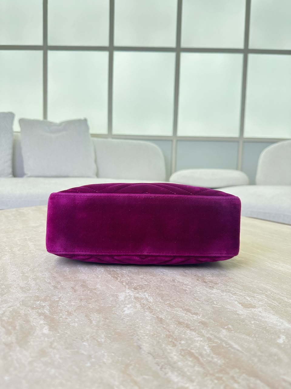 GUCCI - GG MARMONT VELOURS FUCHSIA/MAGENTA