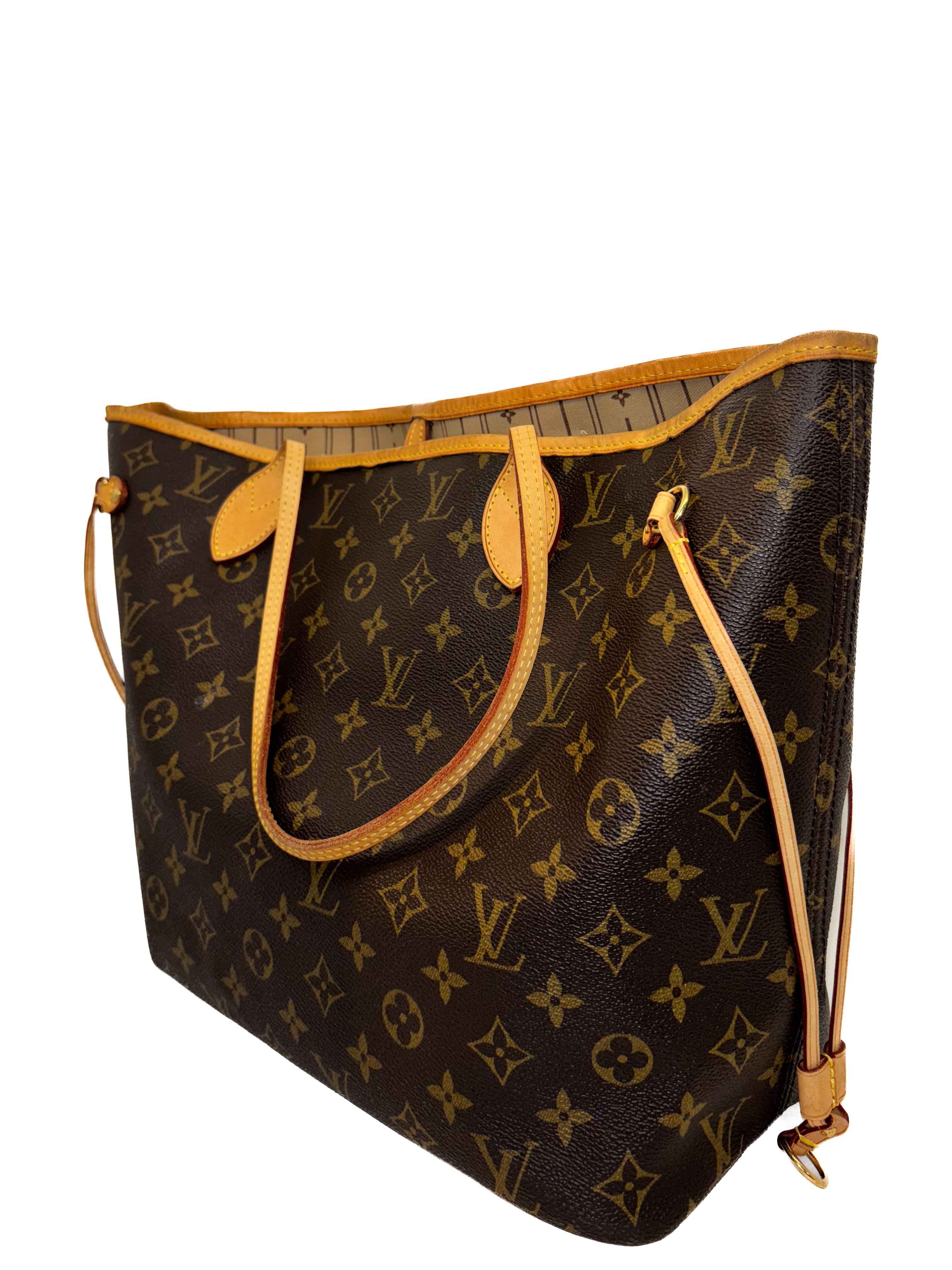 Sac à main Neverfull MM monogramme intérieur beige