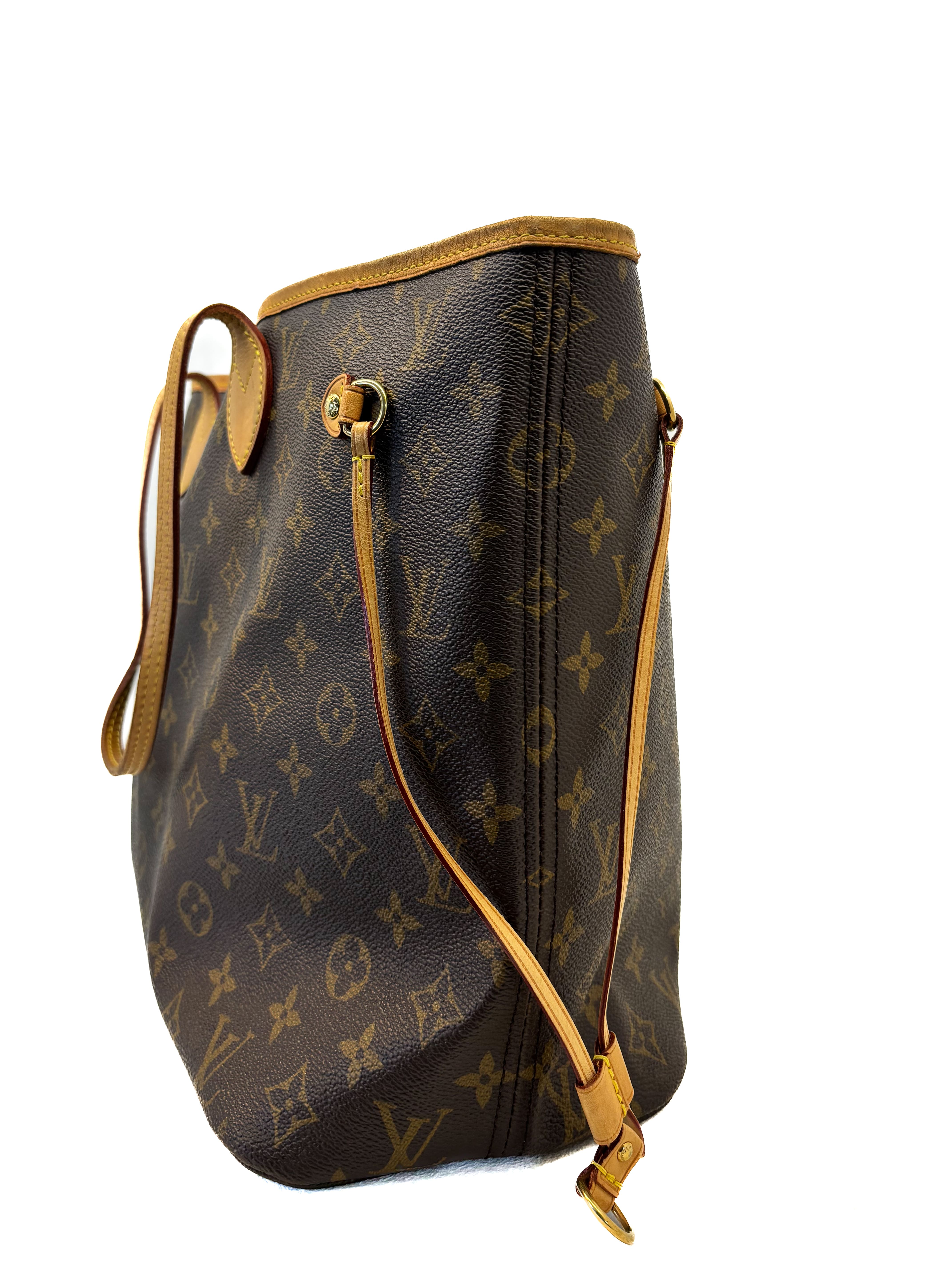 Sac à main Neverfull MM monogramme intérieur beige